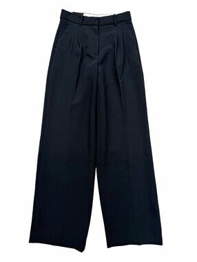 Aritzia The Effortless Pant High Waist Wide Leg Dark Night Navy Size US 2 Short